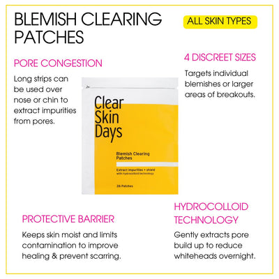 Hydrocolloid Blemish Clearing Patches - Clear Skin Days