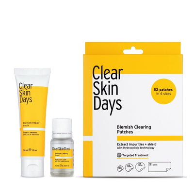 Clear Skin Days | Blemish Treatment Bundle | Blemish Repair Paste, Blemish Clearing Drops and 