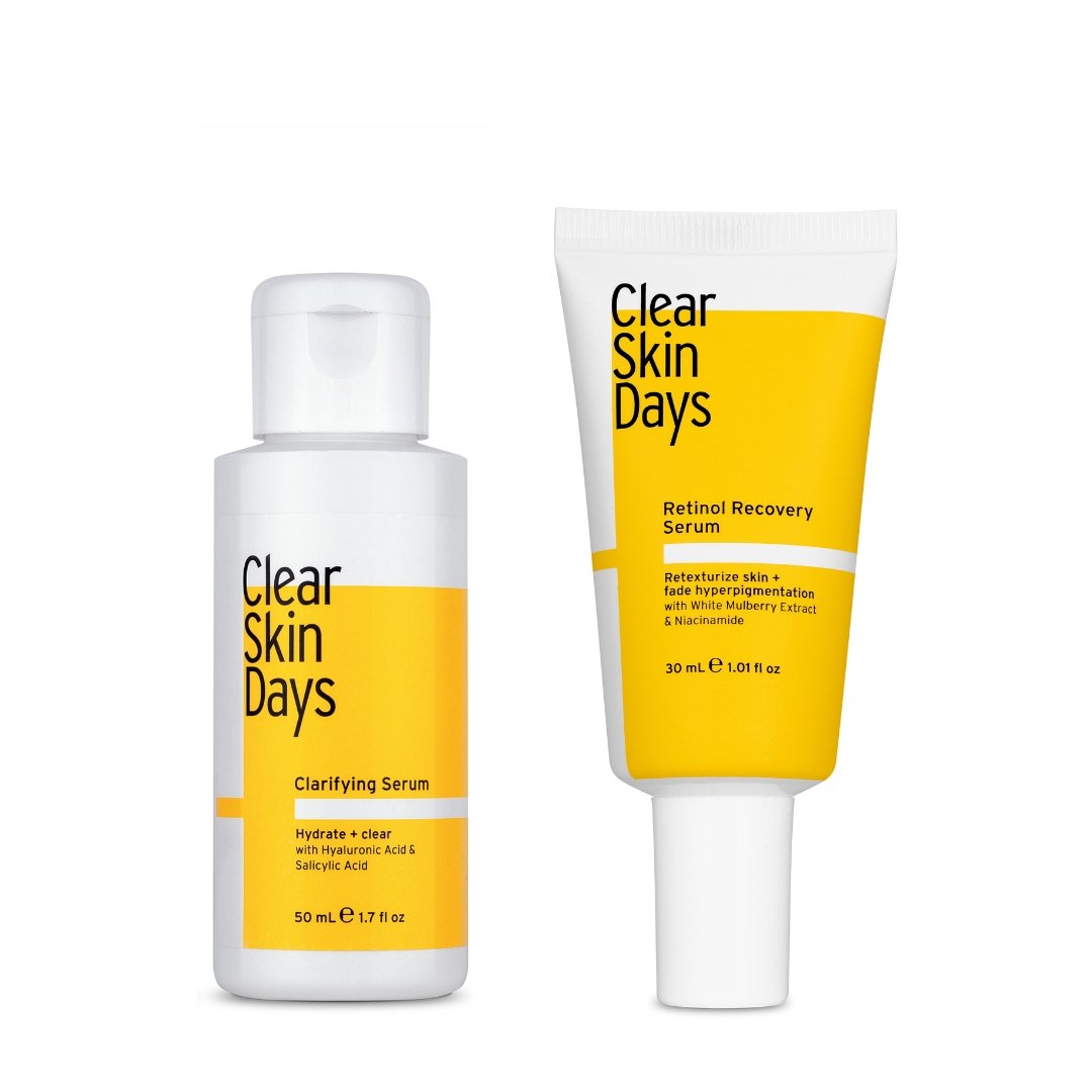 Clear Skin Days | Skin Cycling Evening Routine | Retinol Recovery and Clarifying Glycolic Serum